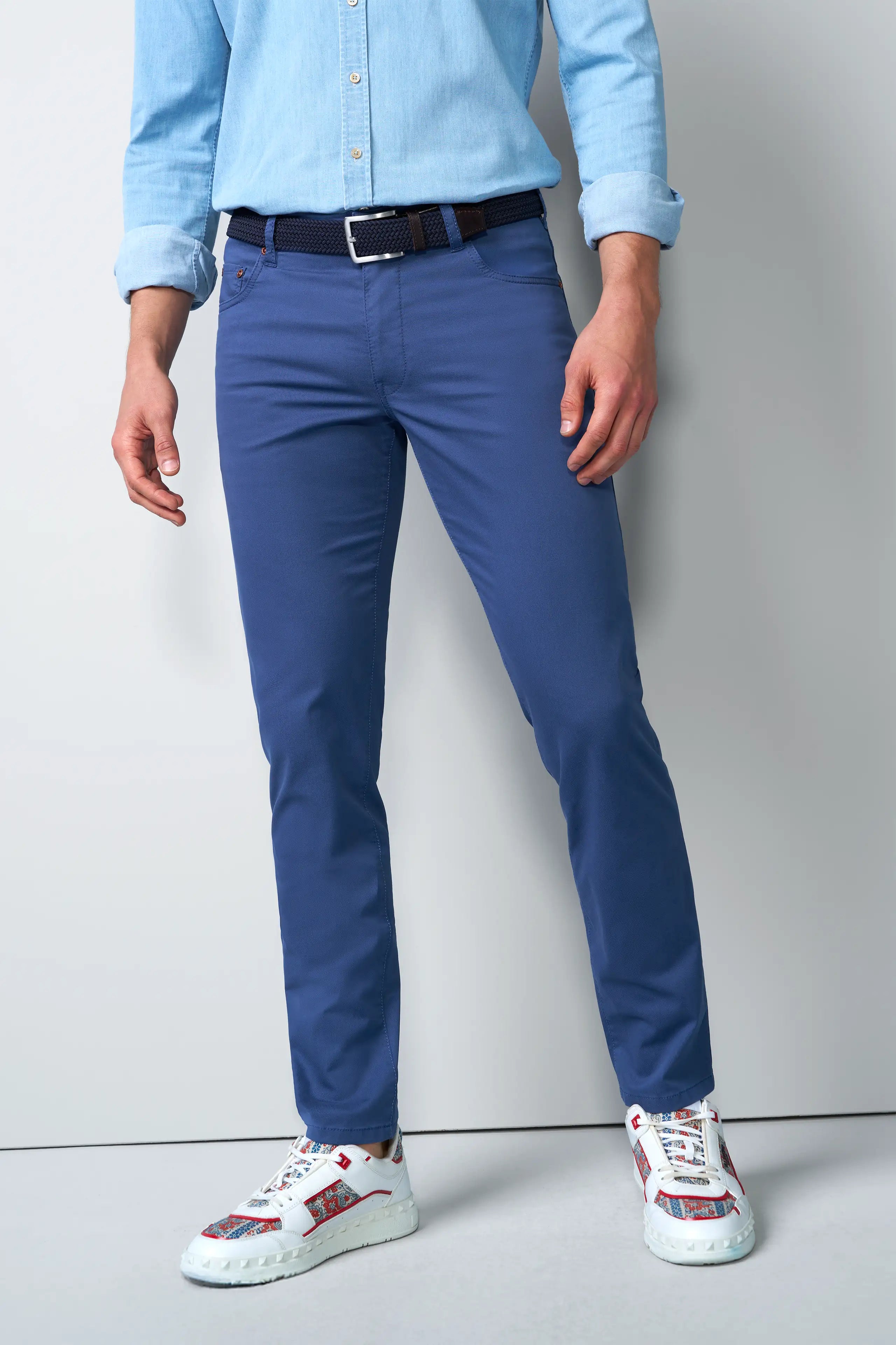 FIVE 1-6075 FIVE-POCKET TROUSERS WITH A MICRO PRINT