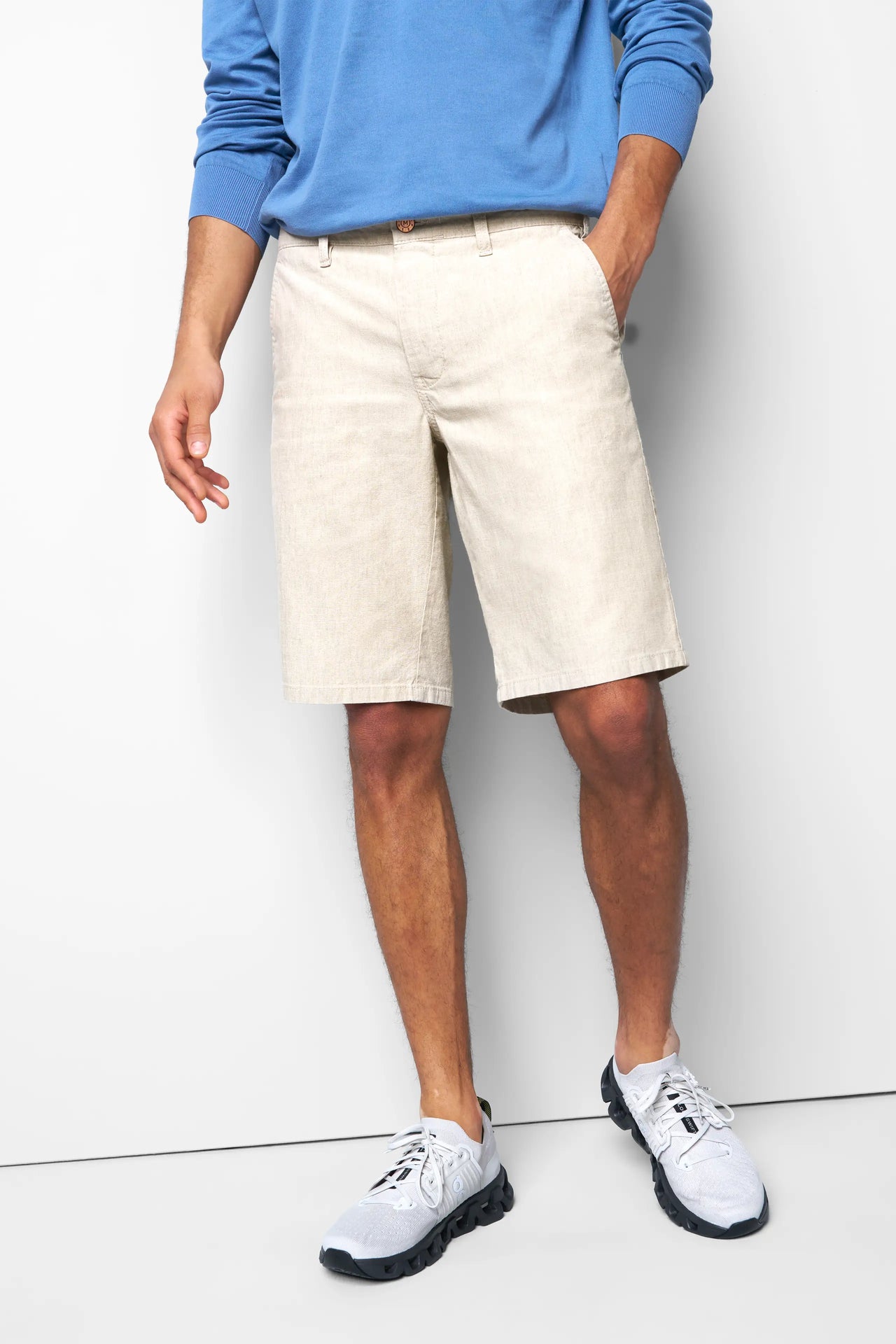 SHORT 1-6027 STRETCH HALF LINEN